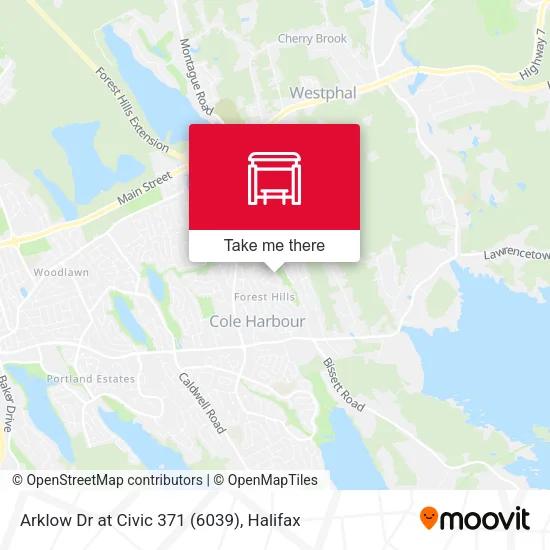 Arklow Dr at Civic 371 (6039) map