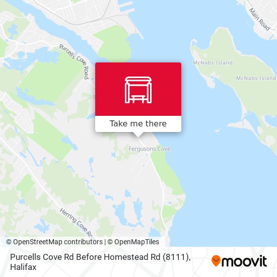 Purcells Cove Rd Before Homestead Rd (8111) map
