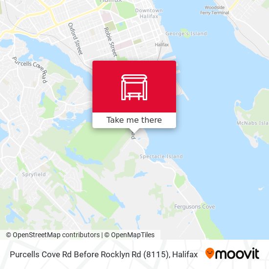 Purcells Cove Rd Before Rocklyn Rd (8115) map