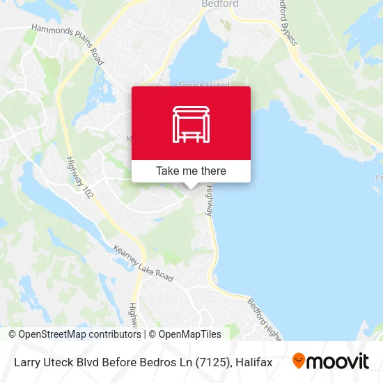 Larry Uteck Blvd Before Bedros Ln (7125) map