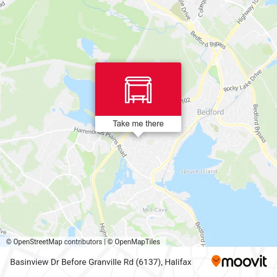 Basinview Dr Before Granville Rd (6137) map