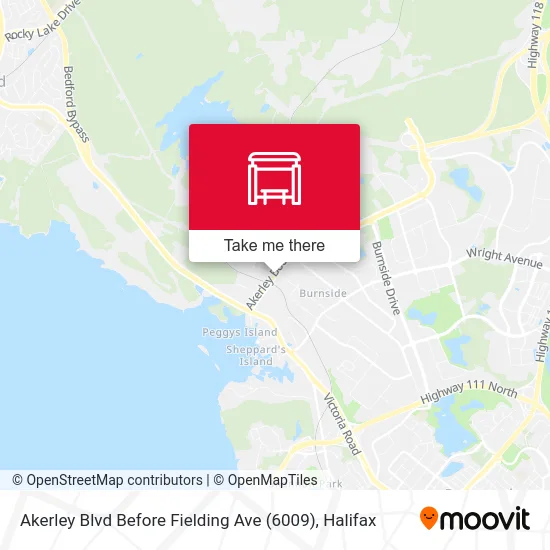Akerley Blvd Before Fielding Ave (6009) map