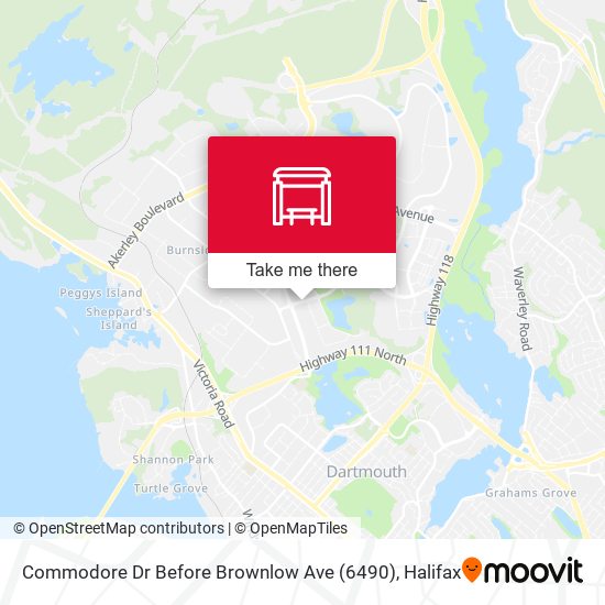 Commodore Dr Before Brownlow Ave (6490) map