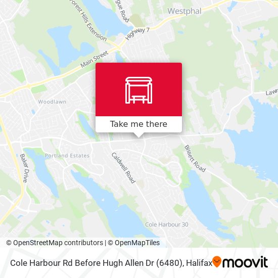 Cole Harbour Rd Before Hugh Allen Dr (6480) map
