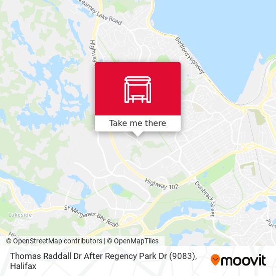 Thomas Raddall Dr After Regency Park Dr (9083) map