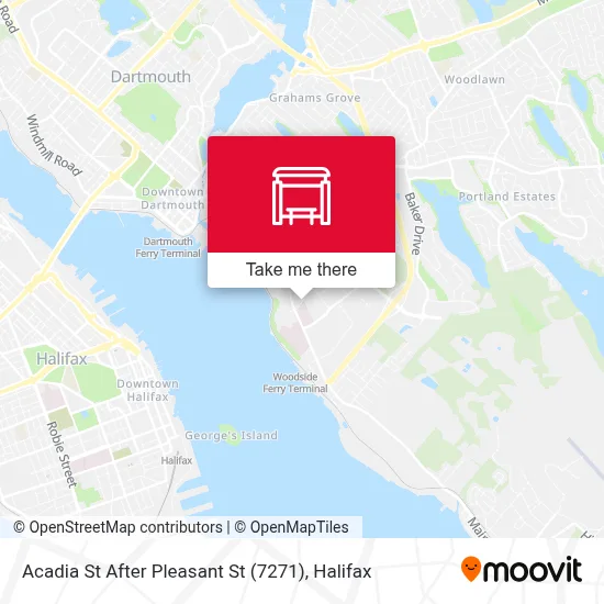 Acadia St After Pleasant St (7271) map