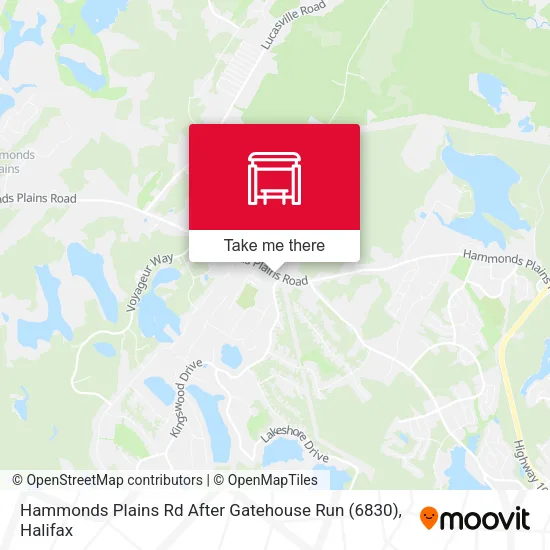 Hammonds Plains Rd After Gatehouse Run (6830) map