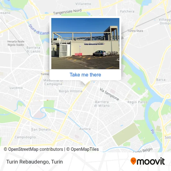 Turin Rebaudengo map
