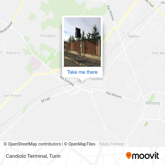 Candiolo Terminal map