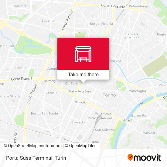 Porta Susa Terminal map