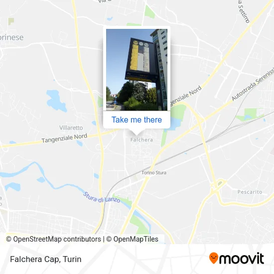 Falchera Terminal map