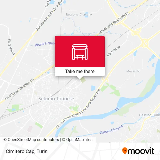 Cimitero Cap map