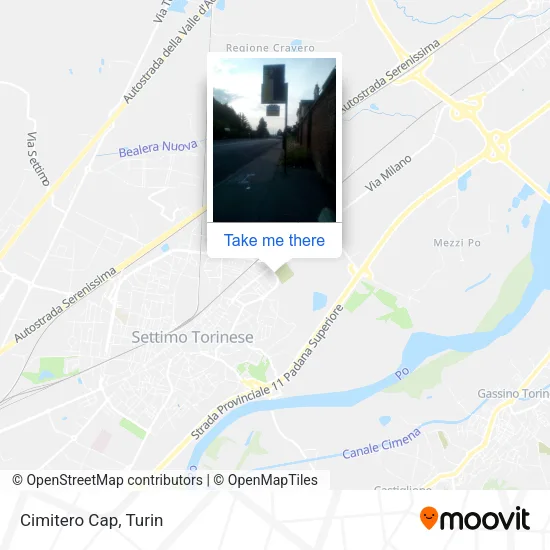 Cimitero Cap map