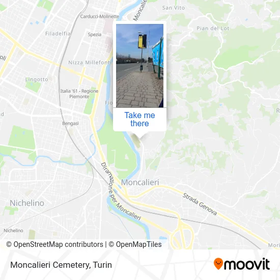 Moncalieri Cemetery map