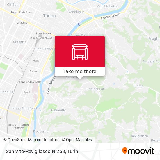 San Vito-Revigliasco N.253 map