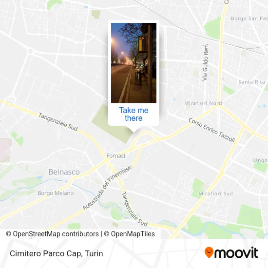 Cimitero Parco Cap map