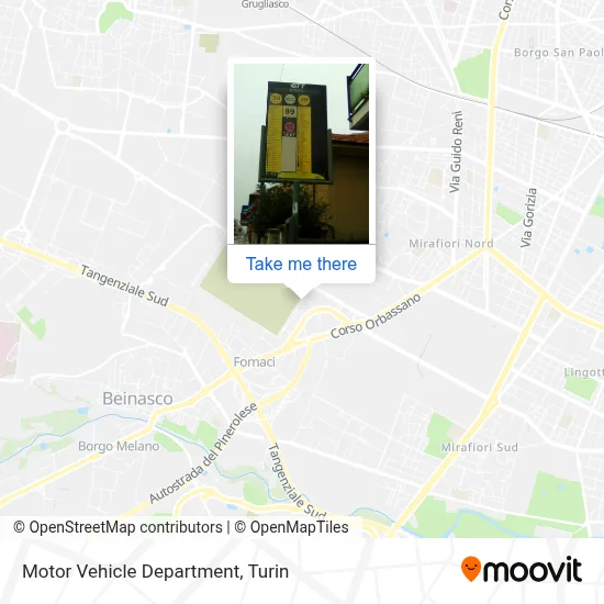 Motor Vehicle Department map