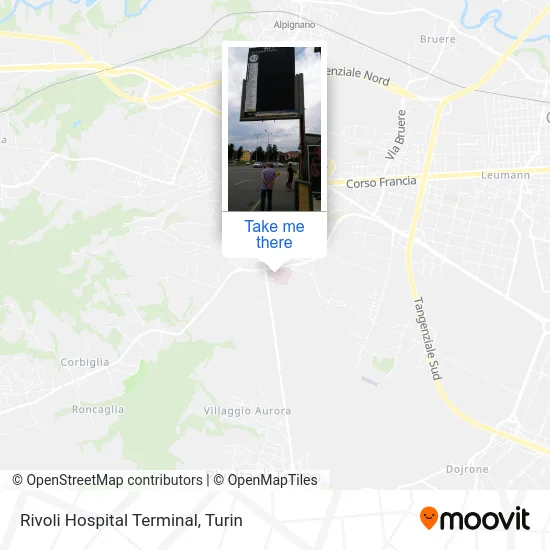 Rivoli Hospital Terminal map