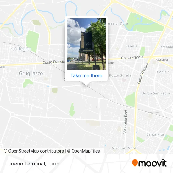 Tirreno Terminal map