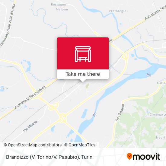 Brandizzo (V. Torino / V. Pasubio) map
