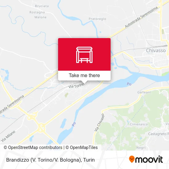 Brandizzo (V. Torino / V. Bologna) map