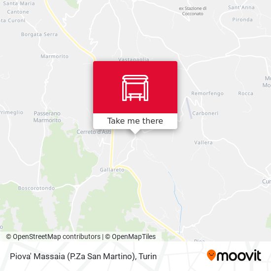 Piova' Massaia (P.Za San Martino) map
