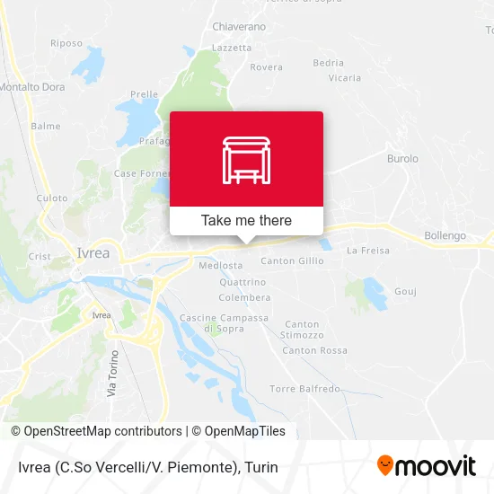 Ivrea (C.So Vercelli / V. Piemonte) map