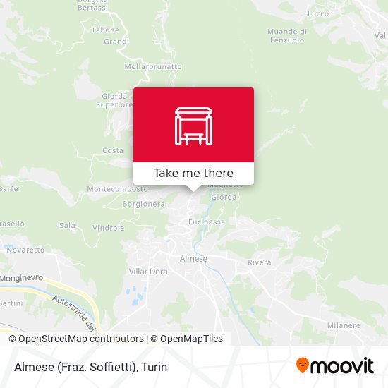 Almese (Fraz. Soffietti) map