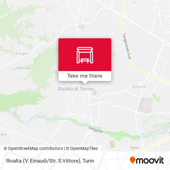 Rivalta (V. Einaudi / Str. S.Vittore) map