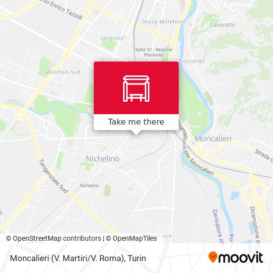 Moncalieri (V. Martiri / V. Roma) map