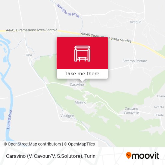 Caravino (V. Cavour / V. S.Solutore) map