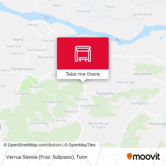 Verrua Savoia (Fraz. Sulpiano) map