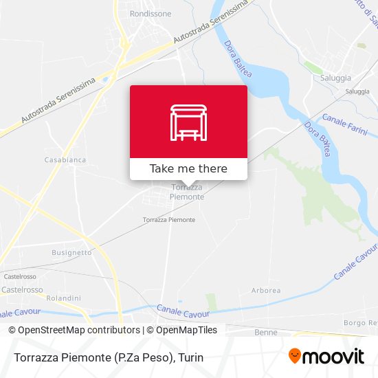 Torrazza Piemonte (P.Za Peso) map