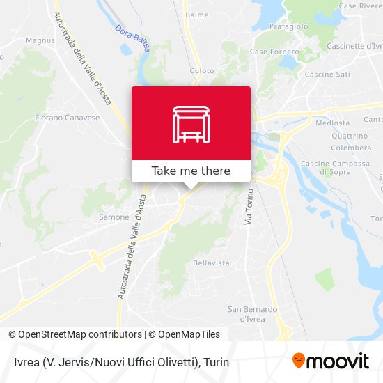 Ivrea (V. Jervis / Nuovi Uffici Olivetti) map