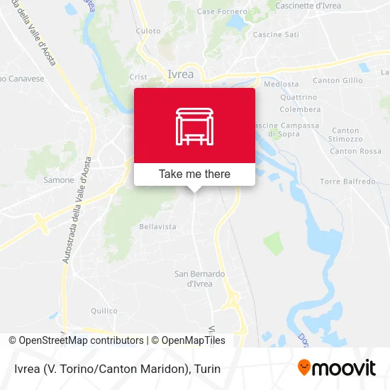 Ivrea (V. Torino / Canton Maridon) map