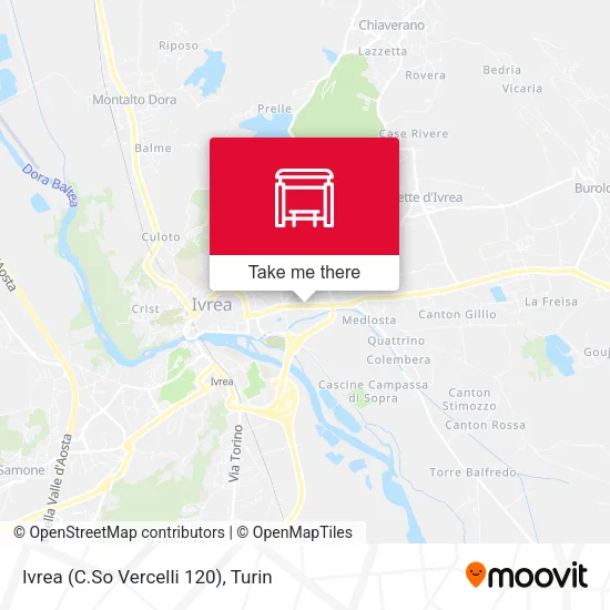 Ivrea (C.So Vercelli 120) map