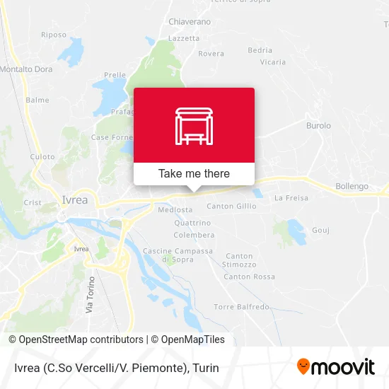 Ivrea (C.So Vercelli / V. Piemonte) map