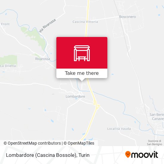 Lombardore (Cascina Bossole) map