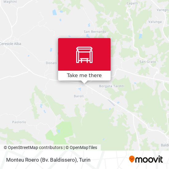 Monteu Roero (Bv. Baldissero) map