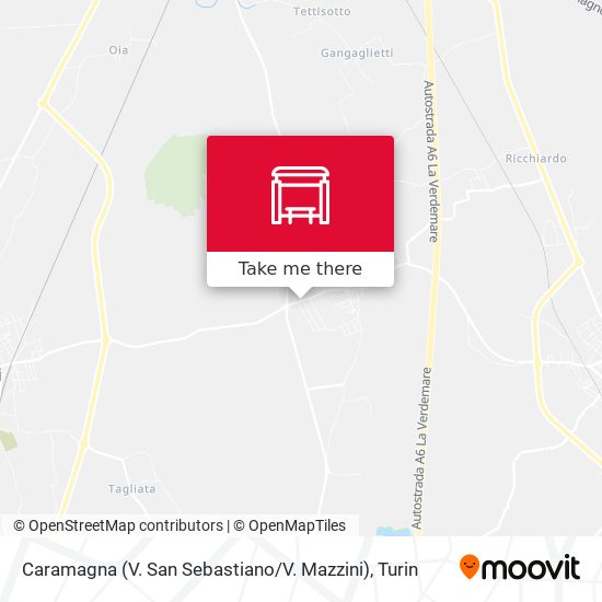Caramagna (V. San Sebastiano / V. Mazzini) map