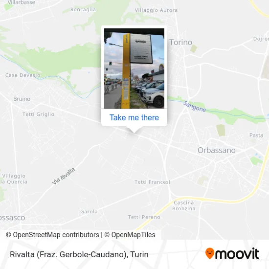 Rivalta (Fraz. Gerbole-Caudano) map