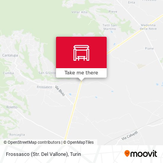 Frossasco (Str. Del Vallone) map