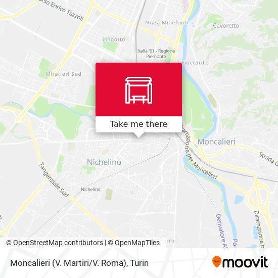 Moncalieri (V. Martiri / V. Roma) map