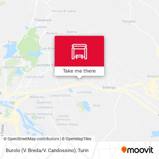 Burolo (V. Breda / V. Candossino) map