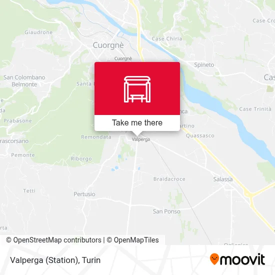 Valperga (Station) map