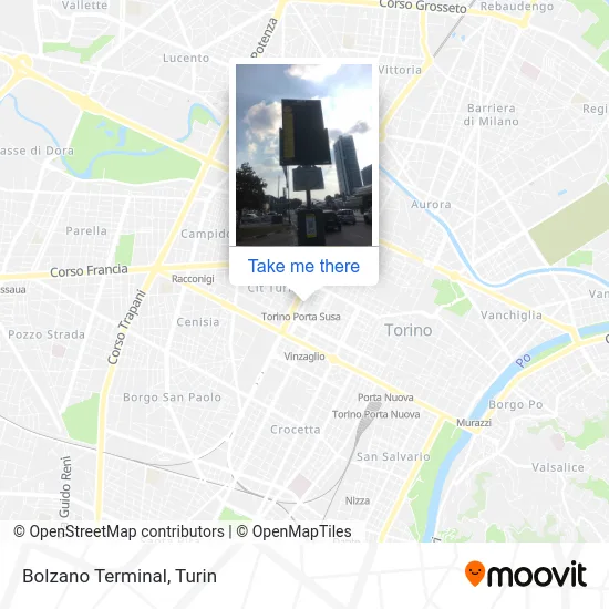 Bolzano Terminal map