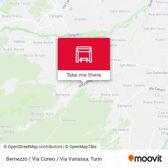 Bernezzo / Via Cuneo / Via Vanassa map