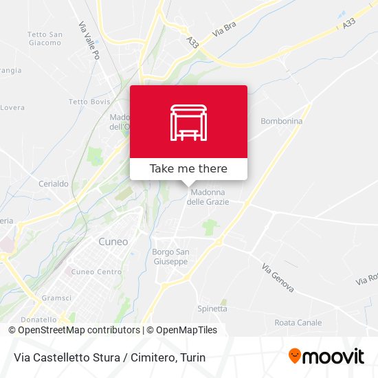 Via Castelletto Stura / Cimitero map