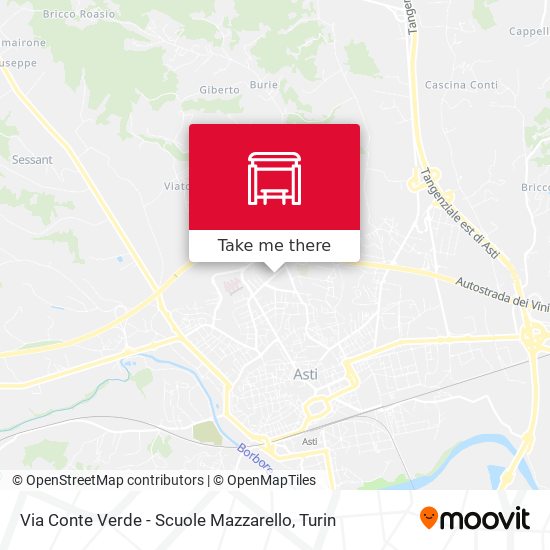 Via Conte Verde - Scuole Mazzarello map