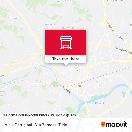 Viale Partigiani - Via Baracca map
